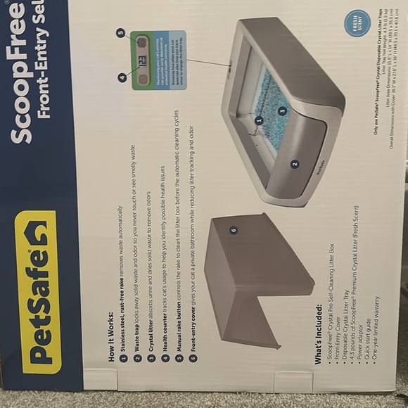 PetSafe ScoopFree Crystal PRO Front Entry Self Cleaning Litter Box - Picture 2 of 3